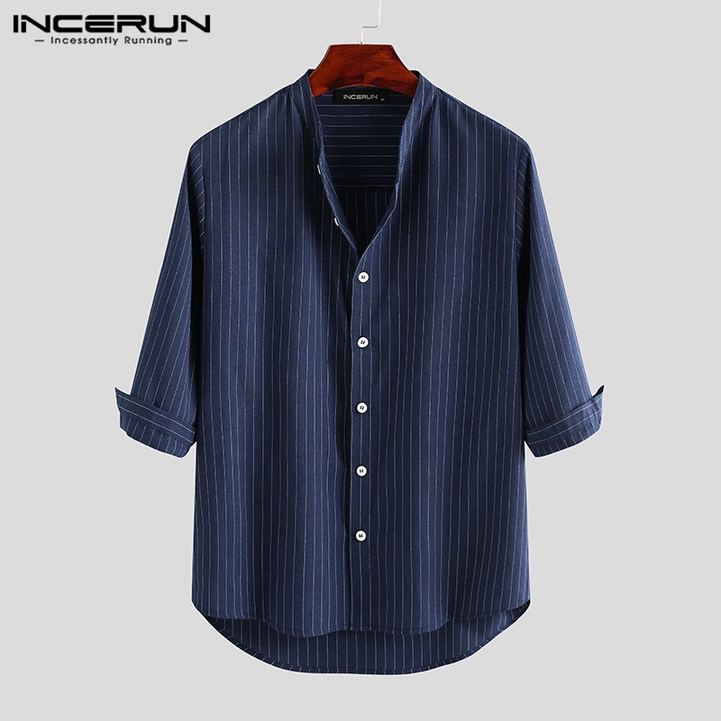 Áo Sơ Mi Nam Tay 3/4 Kẻ Sọc Thời Trang