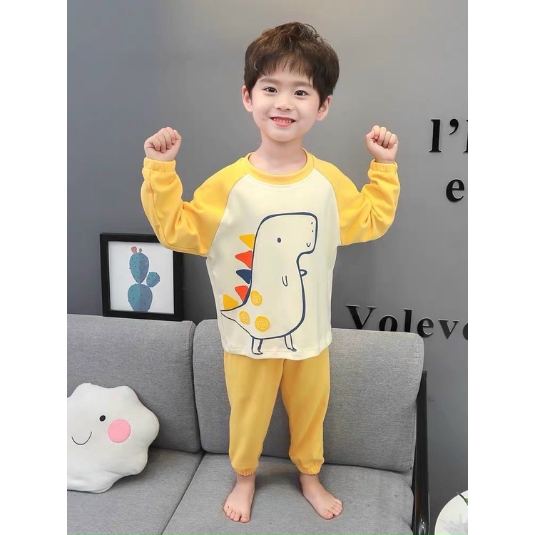 Lyvyshop - (Hàng đẹp) Bộ dài phối tay siêu dễ thương cho bé trai, bé gái 09-26kg