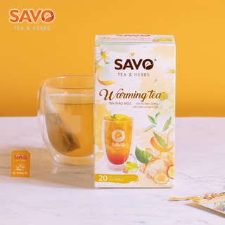 Trà Warming tea SAVO - Trà thảo mộc (trà đen, gừng, hoa cúc, vỏ cam)