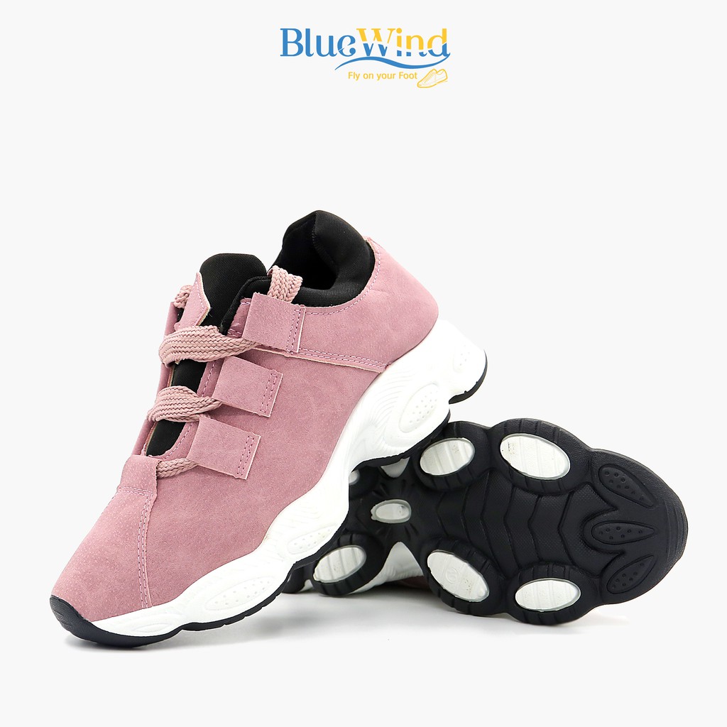 Giày Sneaker Nữ Bluewind 68720 Đế Gồ, Dây Buộc Bản To, Duy Nhất Màu Hồng Phấn