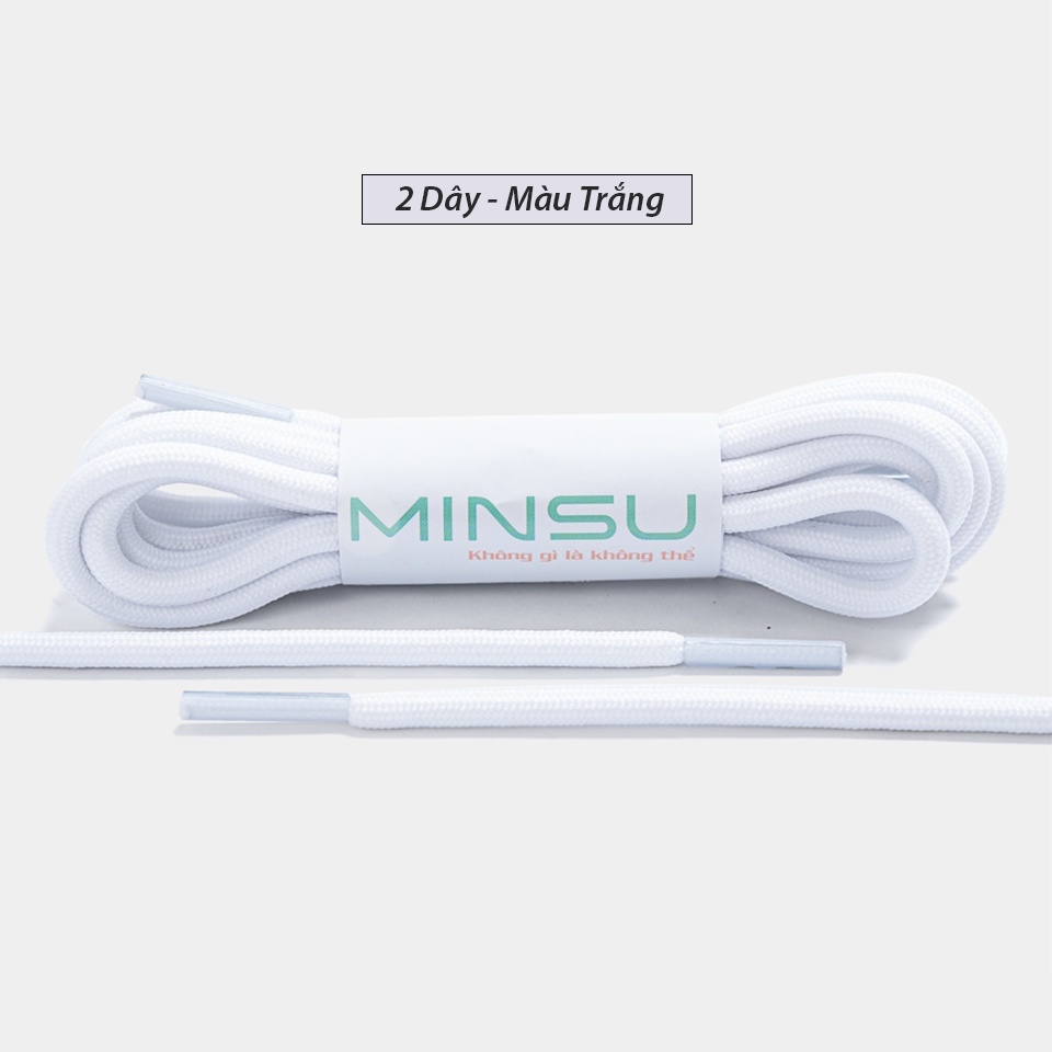 Dây Giày Tròn Chính Hãng Siêu Đẹp MINSU M0601 Bản Tròn 120cm Nhiều Màu Sắc Cho Các Loại Giày Thể Thao Sneaker