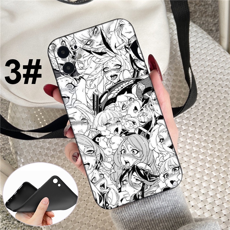 Ốp điện thoại silicon mềm hình Ahegao cho iPhone 7 8 78+ 6+ 6S+ XR XS Max 5 5s