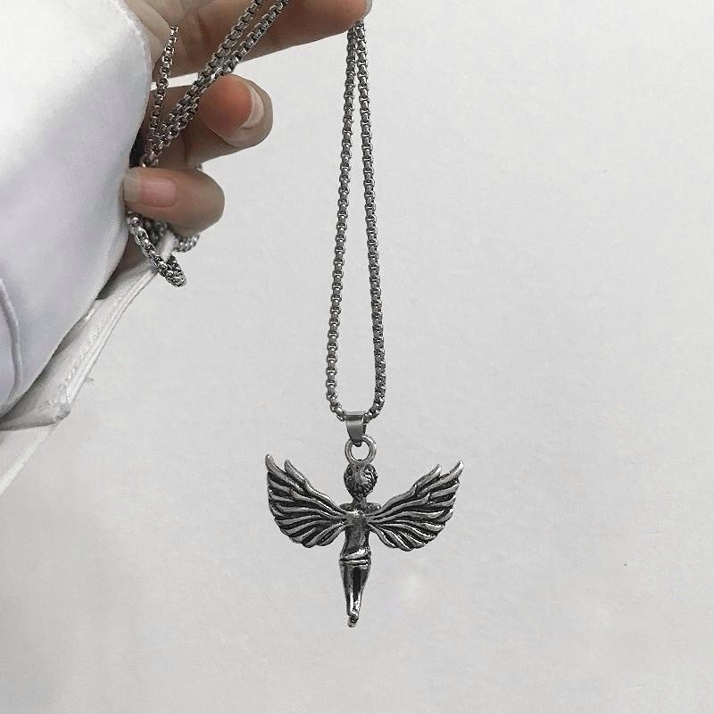 Vòng cổ Angel mặt thiên thần giang cánh - Dây chuyền hợp kim cá tính