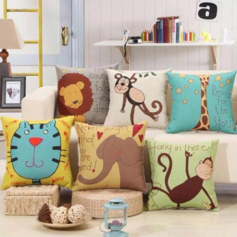 (myanh.a)  com bo vỏ gối hình thú