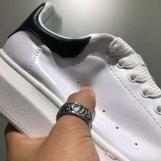 Giày Sneaker ALEXANDER MQUEEN trắng gót đen