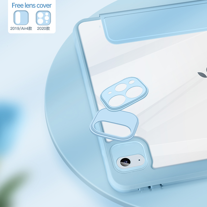 Ốp máy tính bảng nam châm 2 trong 1 trong suốt chống cong cho Ipad Pro 11 12.9 Air 4 4th Gen 10.9 Inch 2018 2020 | BigBuy360 - bigbuy360.vn