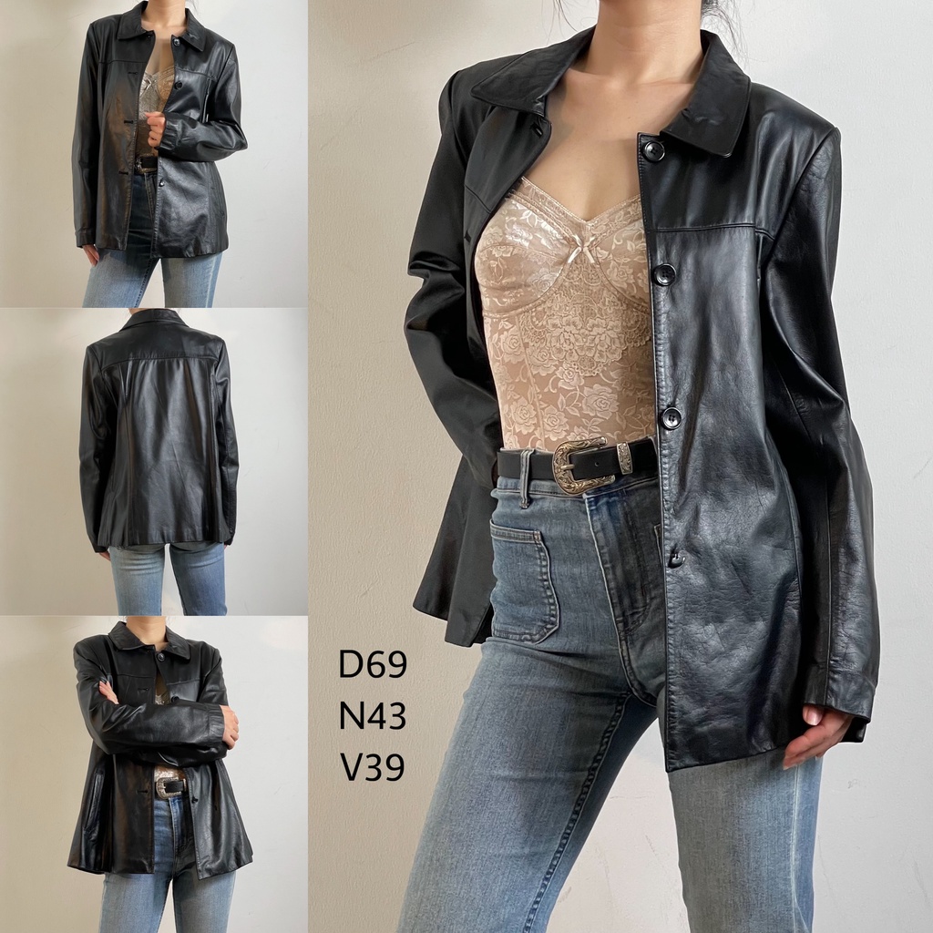 ÁO KHOÁC DA THẬT UNISEX PHONG CÁCH HÀN QUỐC SECOND-HAND
