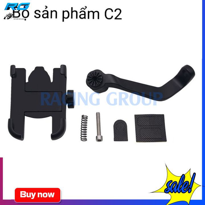Giá Đỡ Gắn Xe Máy Kim Loại | Kẹp Điện Thoại Xe Máy Kim Loại C2 | BigBuy360 - bigbuy360.vn