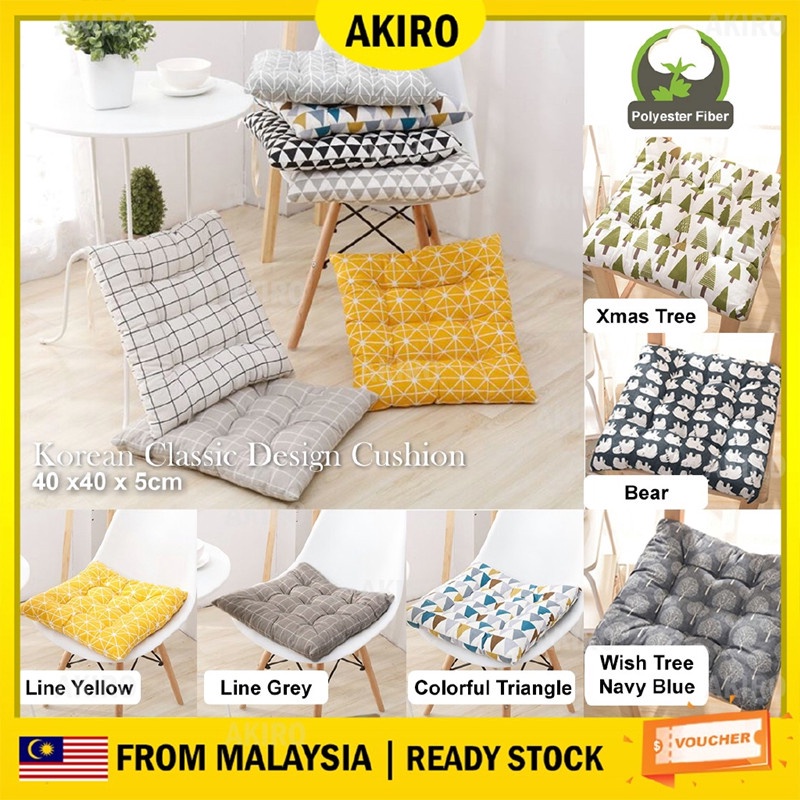 Đệm lót ghế ngồi hình vuông bằng cotton mềm dày dặn kích thước 40*40cm