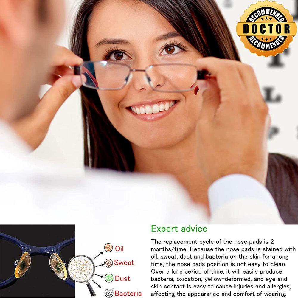 Bộ Miếng Đệm Mũi Mắt Kính Mềm Chống Trượt Kèm Tua Vít Kim Loại