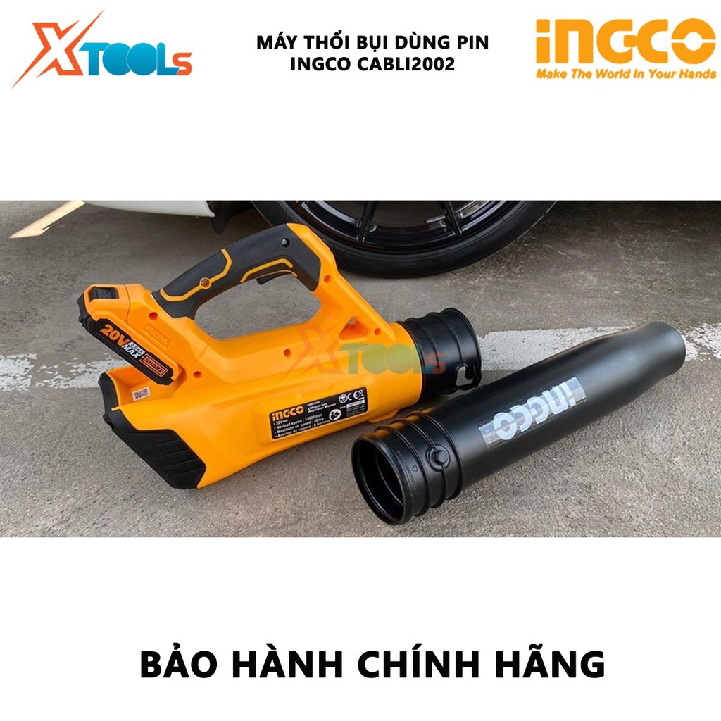 Máy thổi bụi dùng pin INGCO CABLI2002 | máy thổi lá cầm tay điện thế pin 20V tốc độ không tải 15000rpm lượng không khí t