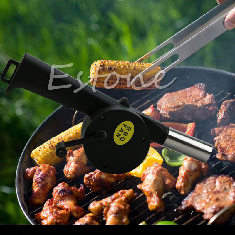 Quạt Điện Cầm Tay Thổi Khí Nướng Thịt BBQ Tiện Dụng Khi Đi Cắm Trại