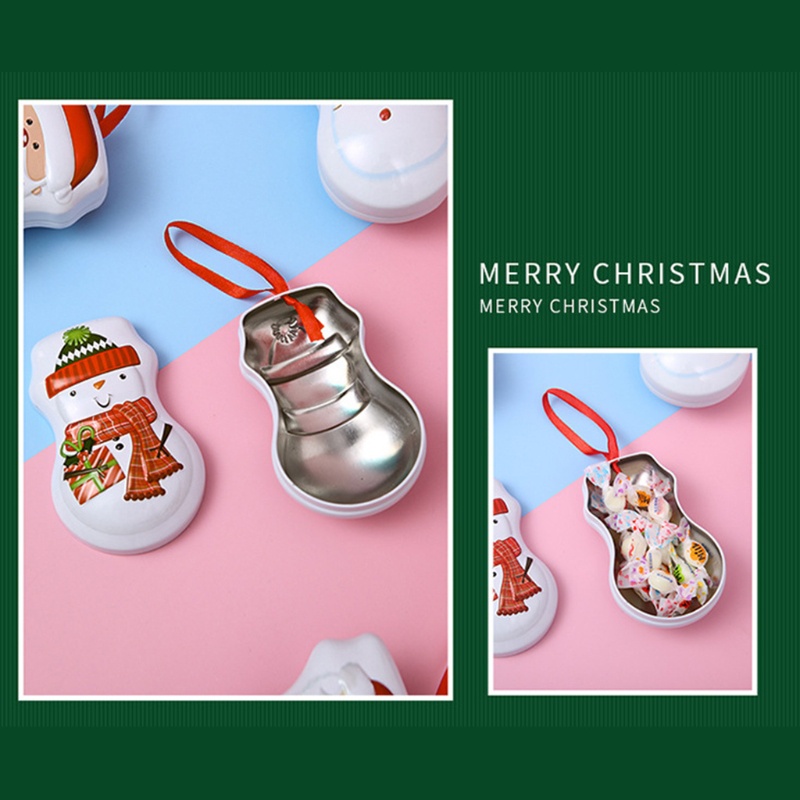 Hộp Sắt Mini Đựng Kẹo Giáng Sinh Dễ Thương