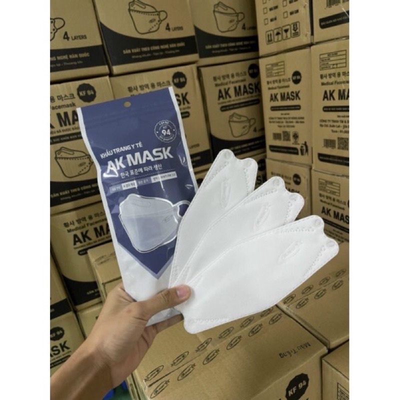 thùng 300 chiếc khẩu trang KF94 AK mask - hàng chuẩn loại 1 - kháng khuẩn