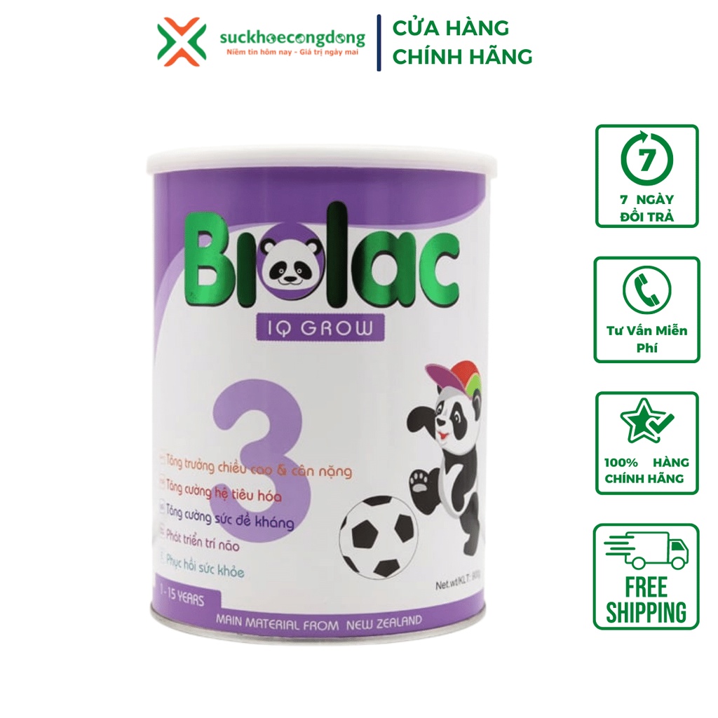 Sữa Biolac IQ GROW  hộp 900g