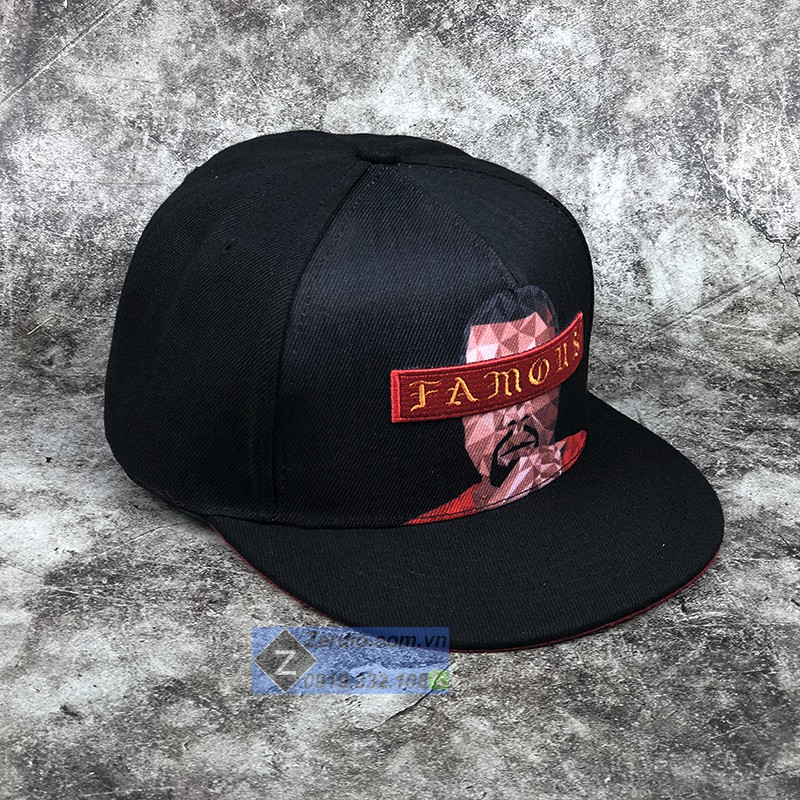 Nón Snapback Famous đen đẹp cho cả nam và nữ