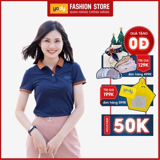 Áo thun polo nữ YODY cổ bẻ thoáng mát kháng khuẩn chuẩn form APN3700