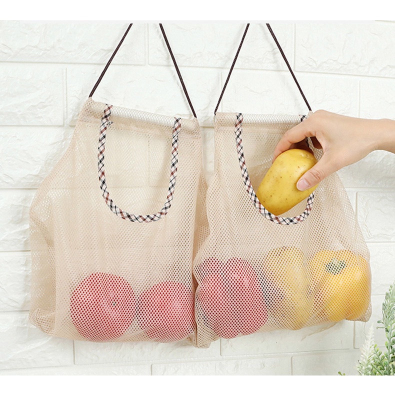 Túi Lưới Đa Năng Treo Tường Đựng Trái Cây