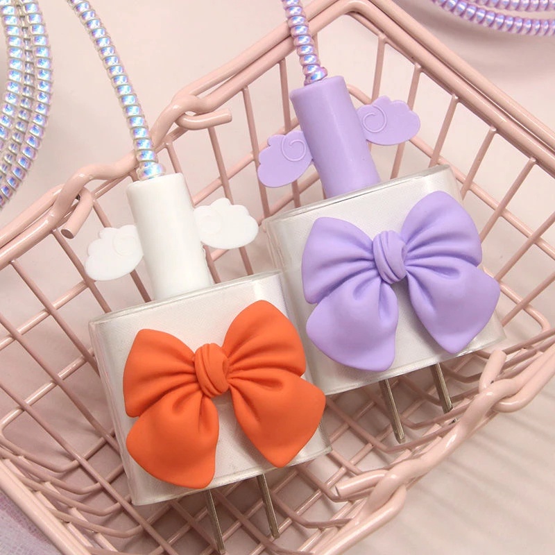 Phụ Kiện Bảo Vệ Dây Cáp Sạc Bằng Tpu Họa Tiết Hoạt Hình Kawaii Dễ Thương Cho Apple 20w / 18w / 5w