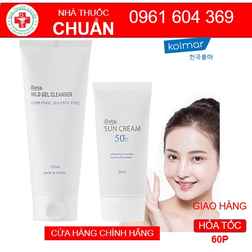 Beta Sun Cream  - Kem Chống Nắng Dành Cho Da Nhậy Cảm 50ml, kem chống nắng vật lý