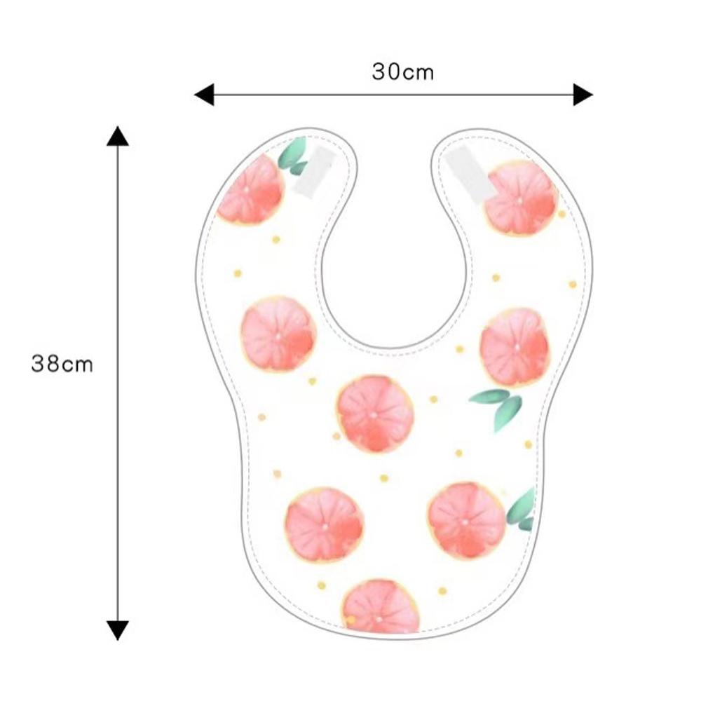 Aaron1 Yếm Ăn Chữ U Bằng EVA Họa Tiết Động Vật / Trái Cây Dễ Thương Cho