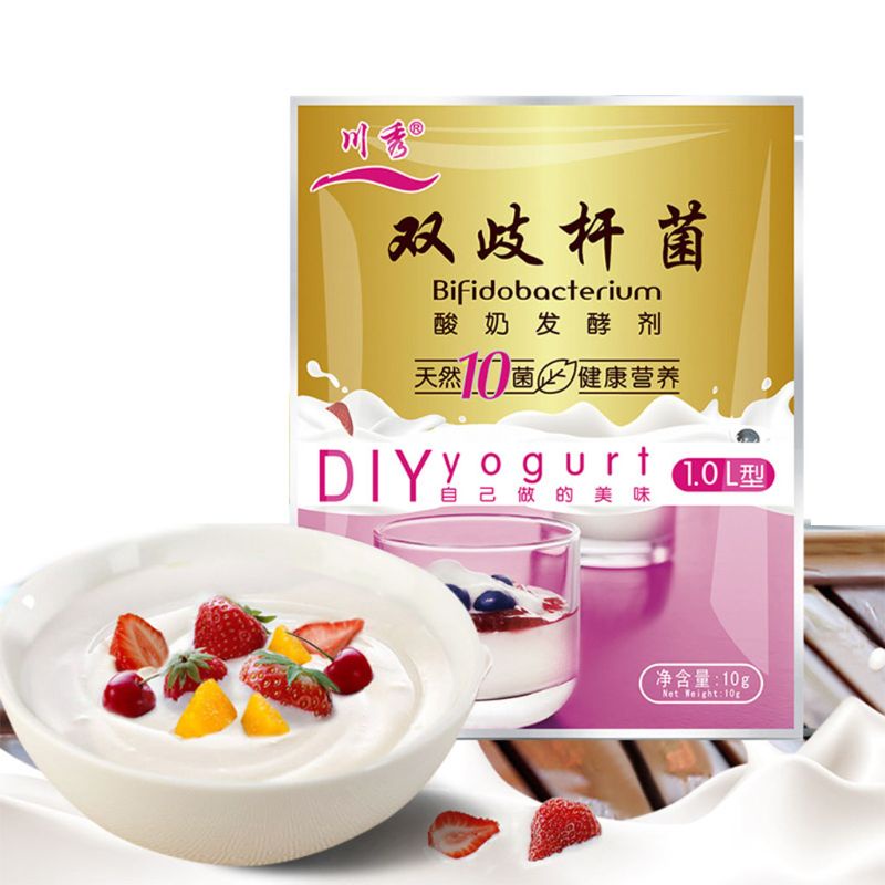 Set 10 Túi Sữa Chua 1g-1L 1g * 10 Làm Món Tráng Miệng Tại Nhà