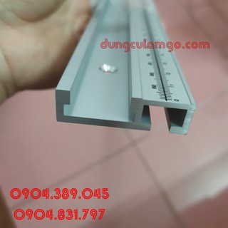Thanh ray 100cm chế máy cưa và phay bàn (có in vạch thước)