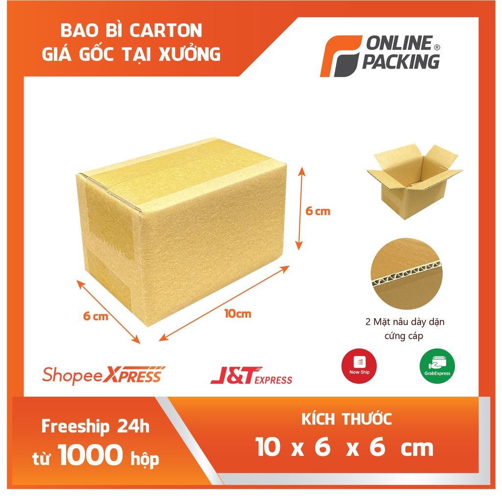 10x6x6 Combo 120 hộp carton size nhỏ