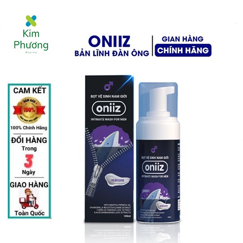 ✅  Bọt vệ sinh nam giới Oniiz 100ml Có Che Tên, Dung Dịch Vệ Sinh Oniiz