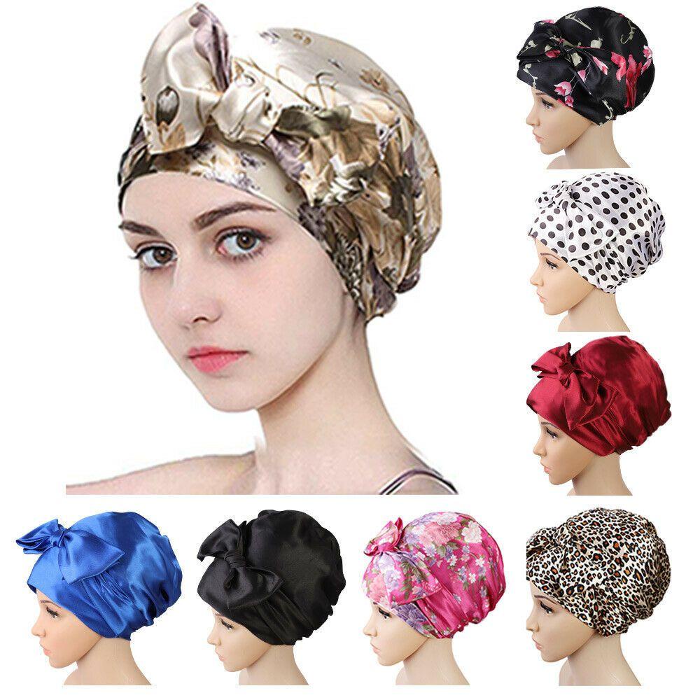 Mũ Trùm Đầu Che Phủ Tóc Khi Ngủ Bằng Lụa Satin