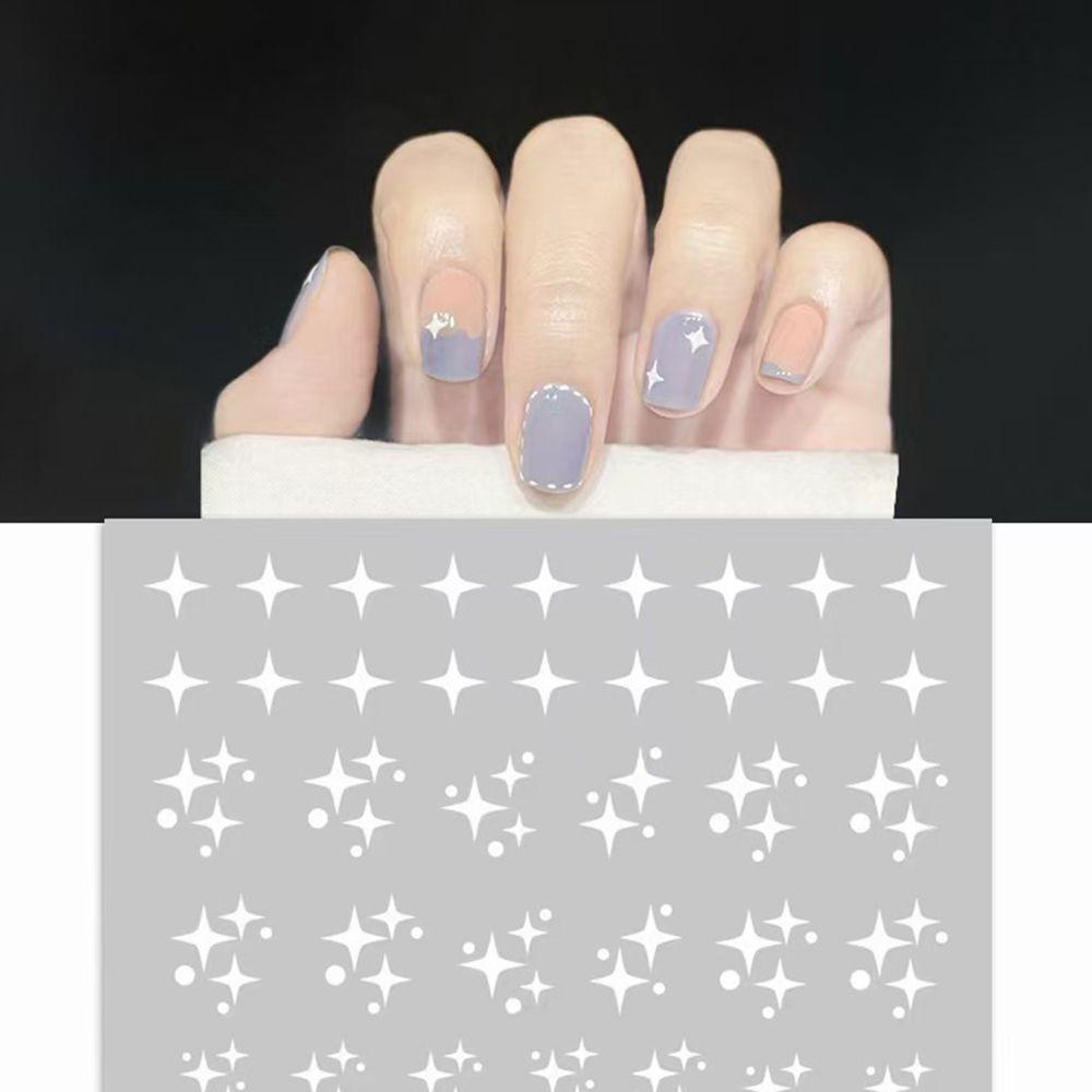 ❈Rowan❈ 1 Tờ Miếng Dán Móng Tay Tự Dính Kèm Mặt Lưng Trang Trí