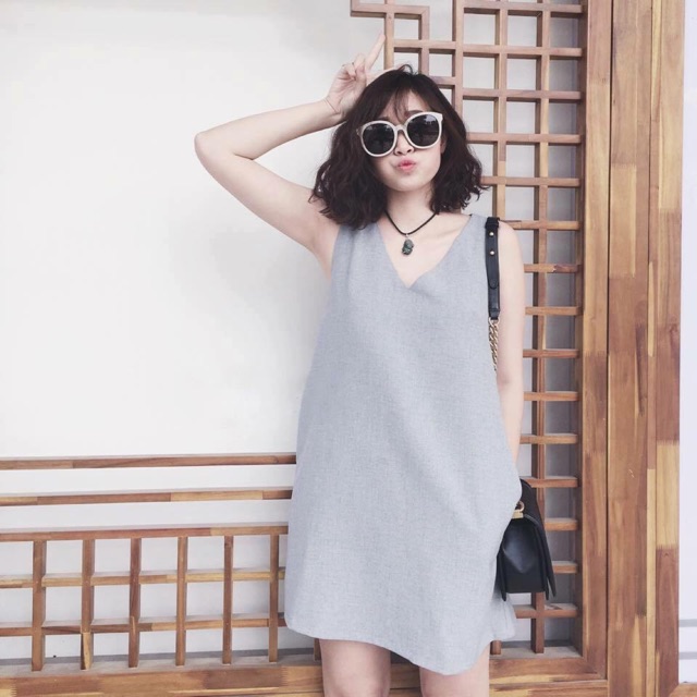 Đầm suông sát nách 