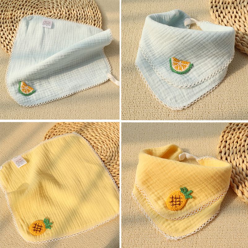 Yếm Ăn Chất Liệu Cotton Thiết Kế Dễ Thương Dành Cho Trẻ Nhỏ Mới Sinh