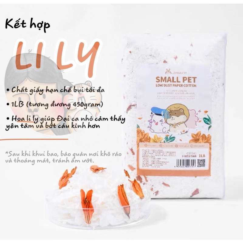 Giấy lót Jonsanty kết hợp hoa thảo mộc dành cho Hamster