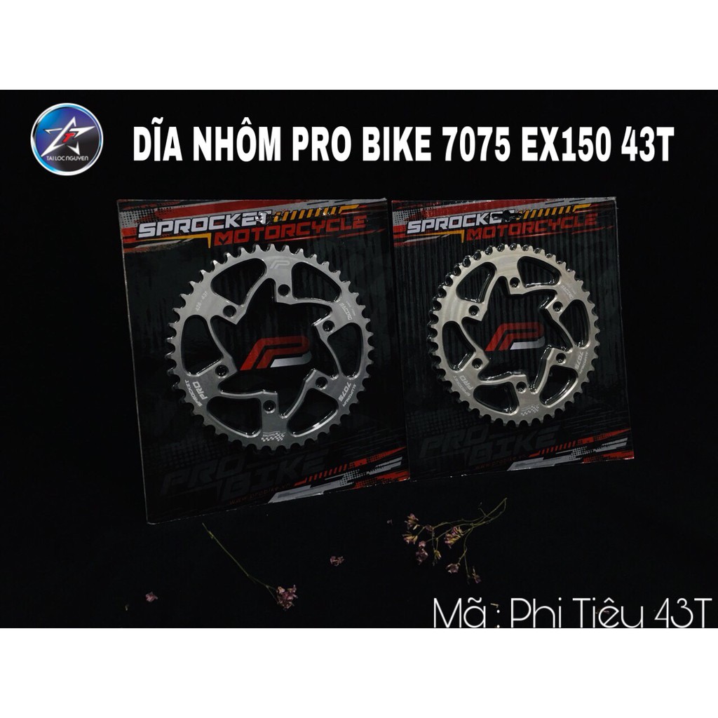 DĨA NHÔM PRO BIKE 7075 CHO EXCITER 150 42T 43T