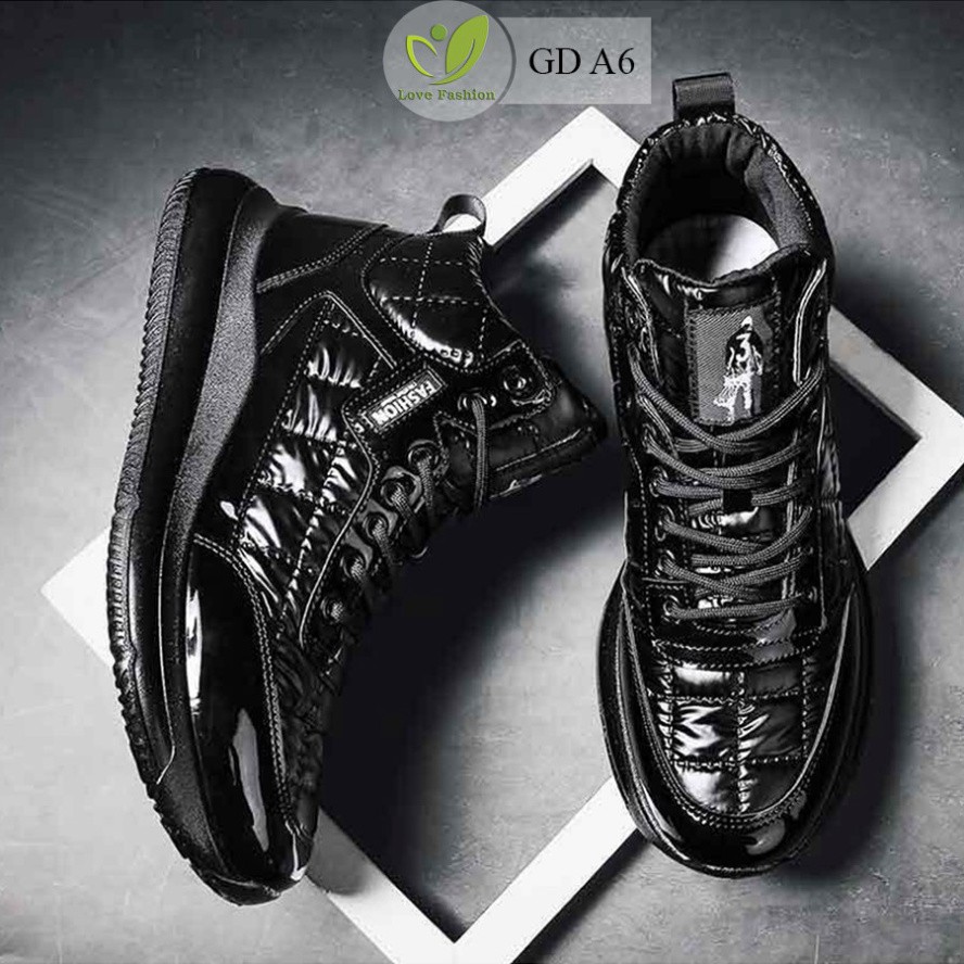Giày nam cổ thấp da màu đen buộc dây nhập khẩu hàng nội địa GDA6