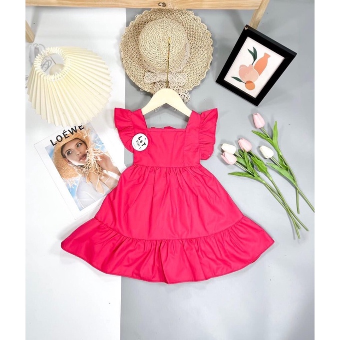 Váy maxi Hồng 12-35kg