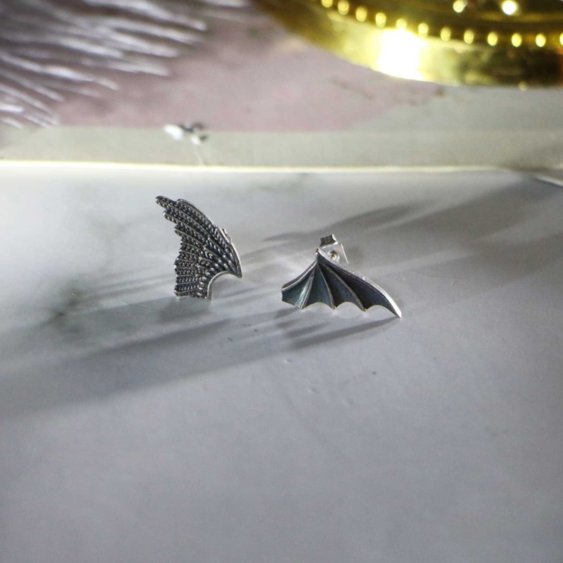 Bông Tai Hình Cánh Thiên Thần Phong Cách Retro