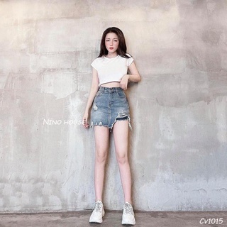 CHÂN VÁY JEAN KIỂU CHẤT CO GIÃN