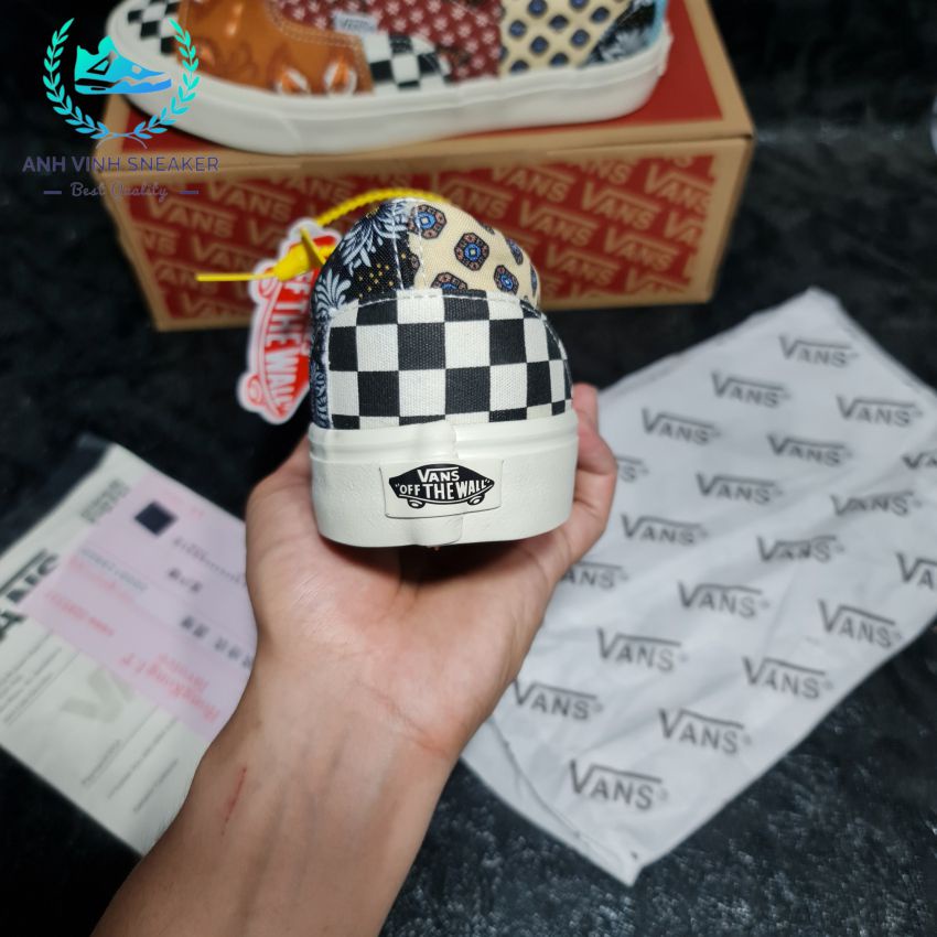 Giày vans era tiger patchwork màu thổ cẩm cổ thấp