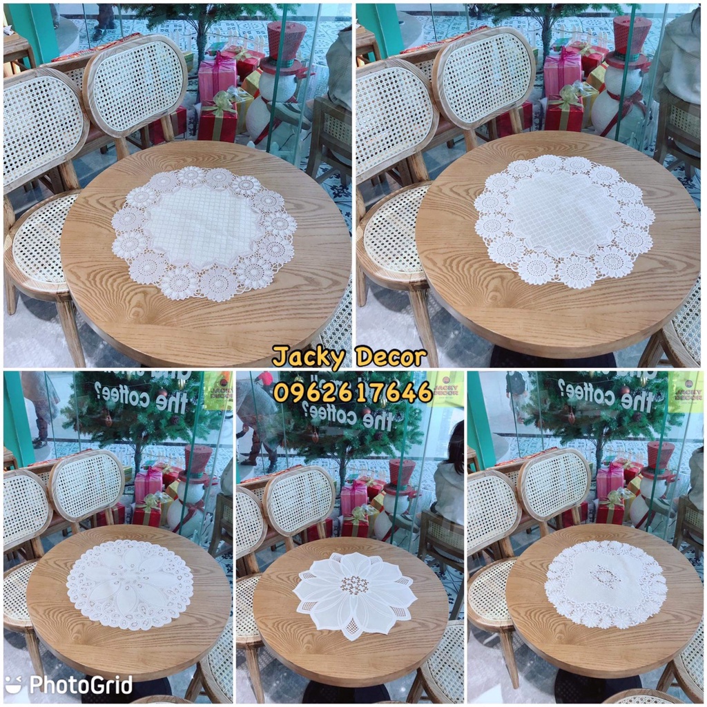 [KOREA] Khăn trải bàn phong cách HÀN QUỐC TONE PASTEL tròn 40cm Decor trang nhã không thấm nước