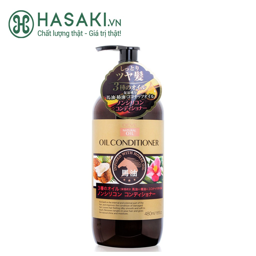 Dầu Xả Chiết Xuất Dầu Ngựa KUMANO Deve Oil Conditioner 480ml