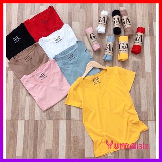 Áo phông cổ tim GAP cotton đũi CAO CẤP mềm mịn thoáng mát