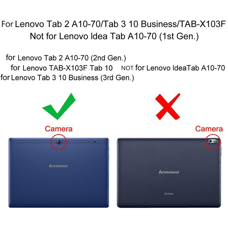 Bao da máy tính bảng chống sốc cho Lenovo Tab 2 A10-70F/L A10-30 X30F/M Tab 3 X70 X70F/M Tab 10 TB-X103FX 103F 10.1inch