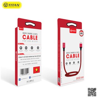Cáp 2M bọc dù Micro Titan CA29