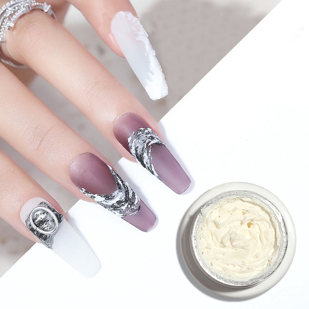 Gel xi măng trang trí móng tay, tạo hiệu ứng gồ và vải dạ