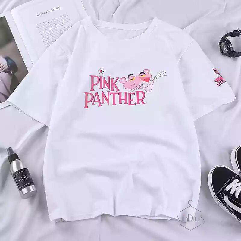 Áo thun nữ áo phông nữ form rộng tay lỡ pink panther Nhã Dung Store freesize 68kg chất thun 4 chiều co giãn dễ thương