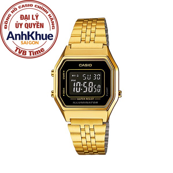 Đồng hồ nữ dây kim loại Casio chính hãng Anh Khuê LA680WGA-1BDF (28mm)