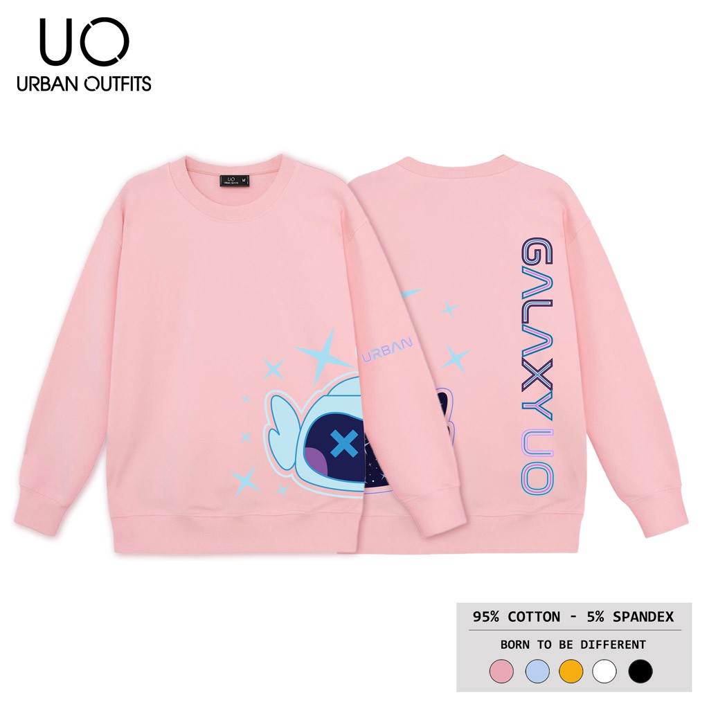 Áo Sweater Form Rộng Nam Nữ URBAN OUTFITS In Galaxy uo Bot SWO38 Thun Cotton Nỉ