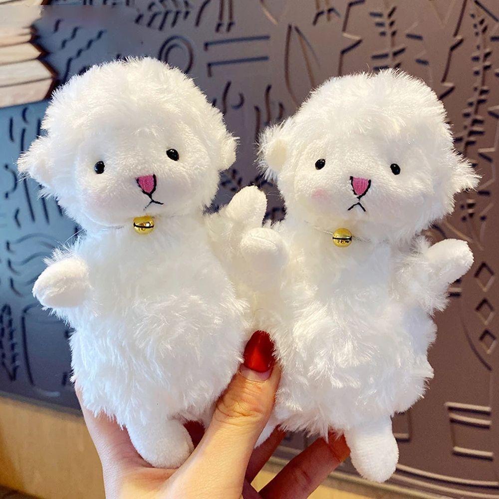 JARRED Móc Khóa Cừu Trắng Nhồi Bông Dễ Thương